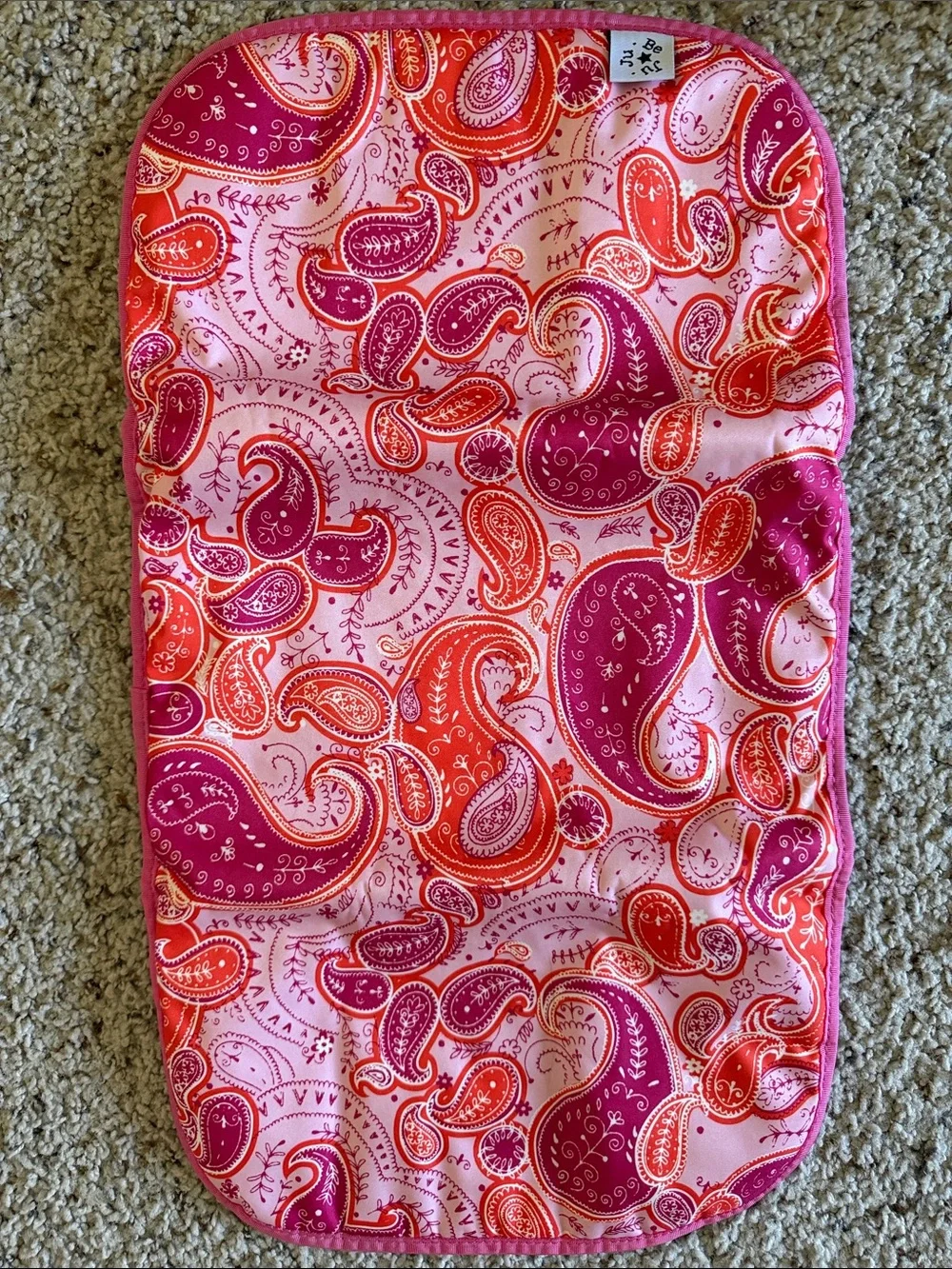 Ju-Ju-Be Pink and Orange Paisley Shoulder/Crossbody Diaper Bag